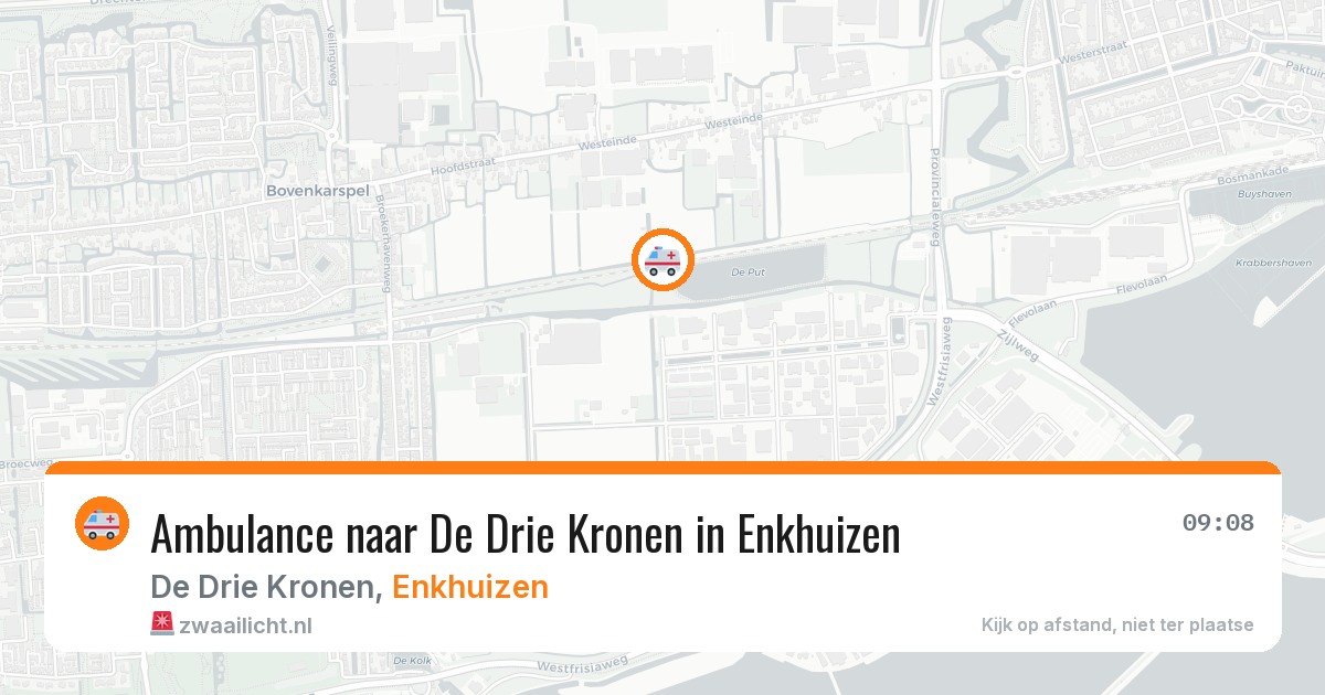 Ambulance naar De Drie Kronen in Enkhuizen — 1 jun 2026