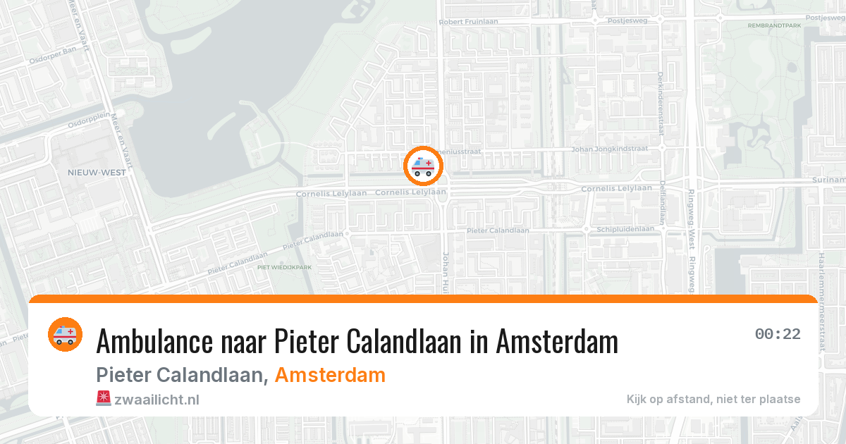 Ambulance naar Pieter Calandlaan in Amsterdam — 31 jul 2026