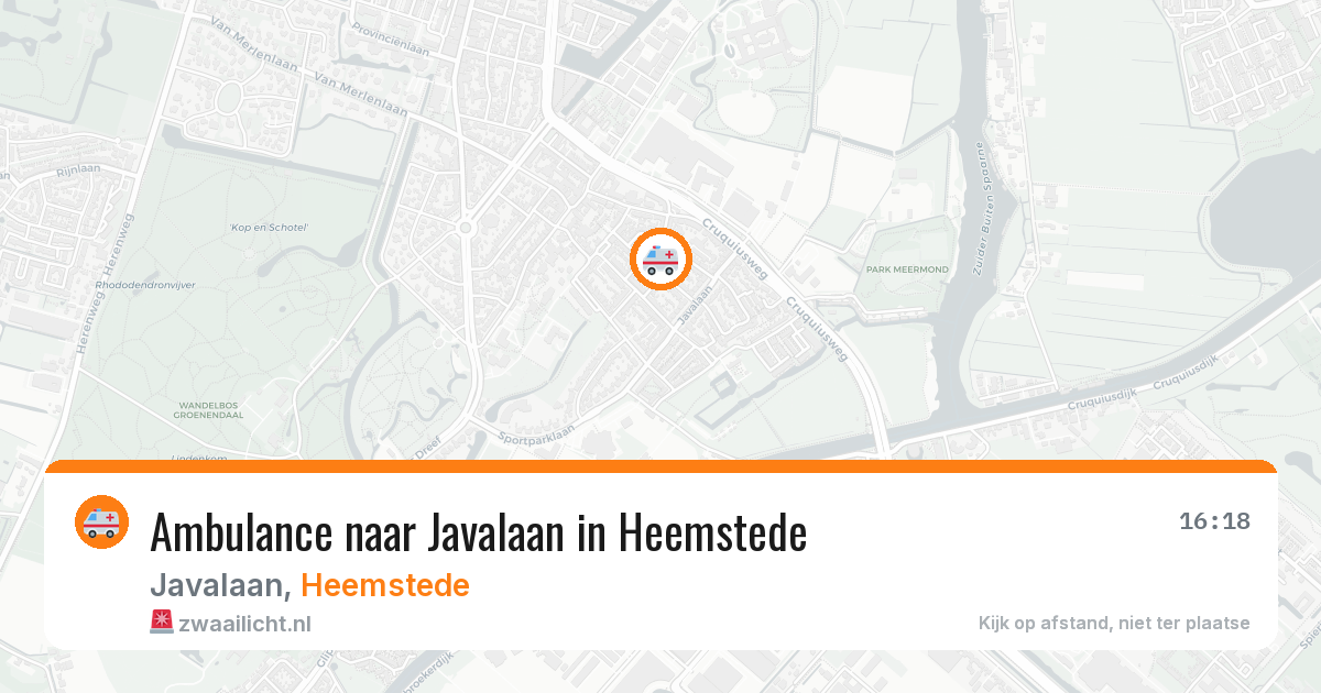 Ambulance naar Javalaan in Heemstede — 20 jun 2026