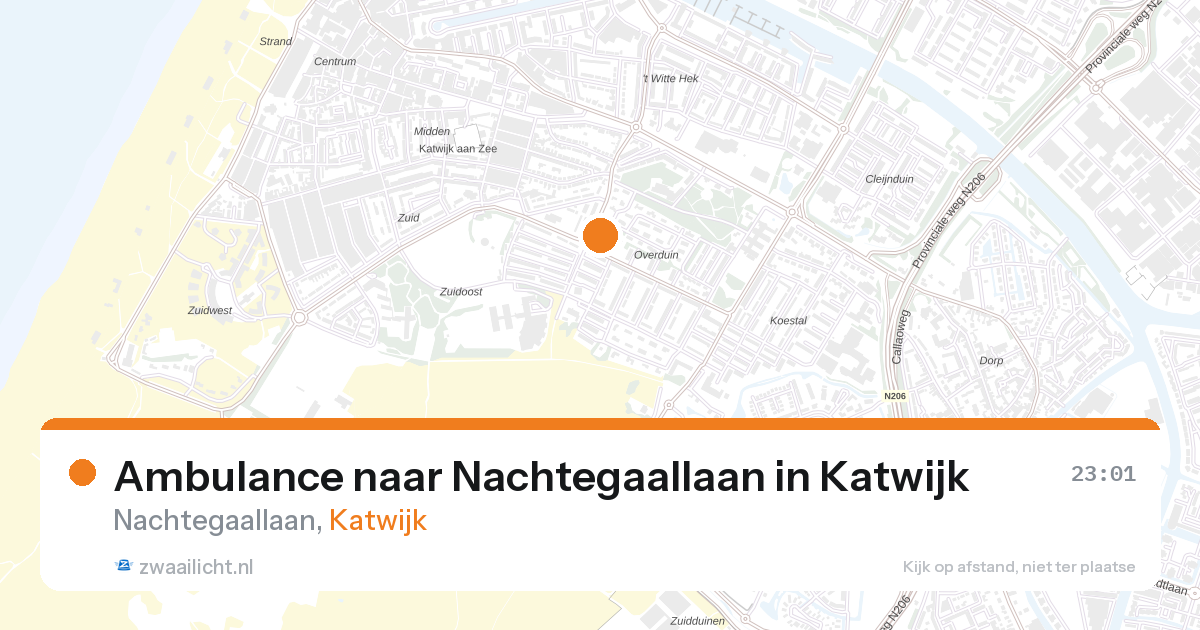 Ambulance naar Nachtegaallaan in Katwijk — 24 mei 2026