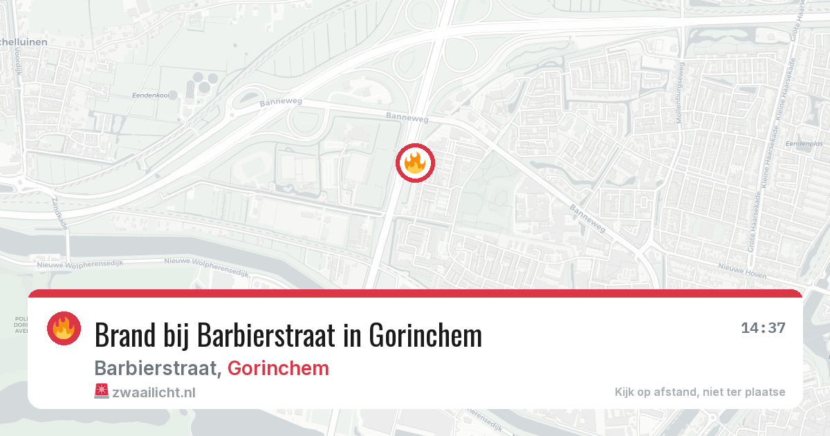 Brand bij Barbierstraat in Gorinchem — 20 mei 2026