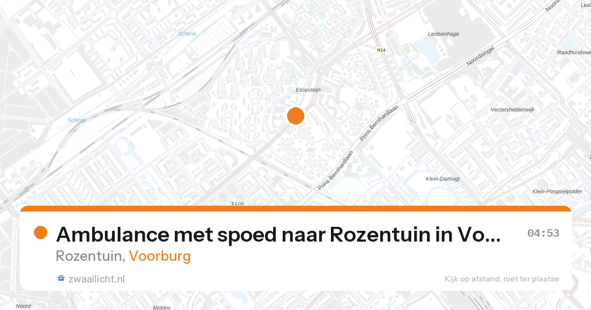 Ambulance met spoed naar Rozentuin in Voorburg — 28 aug 2026