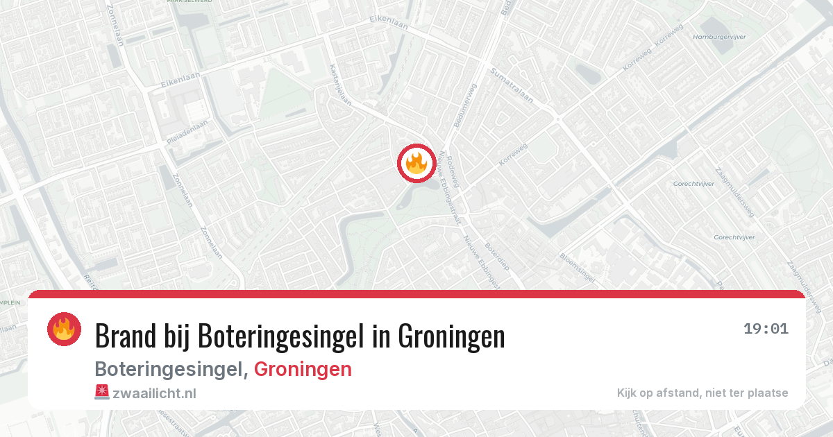 Brand bij Boteringesingel in Groningen — 10 jun 2026