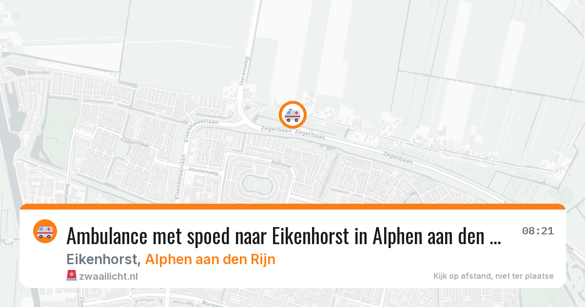 Ambulance met spoed naar Eikenhorst in Alphen aan den Rijn — 28 mei 2026