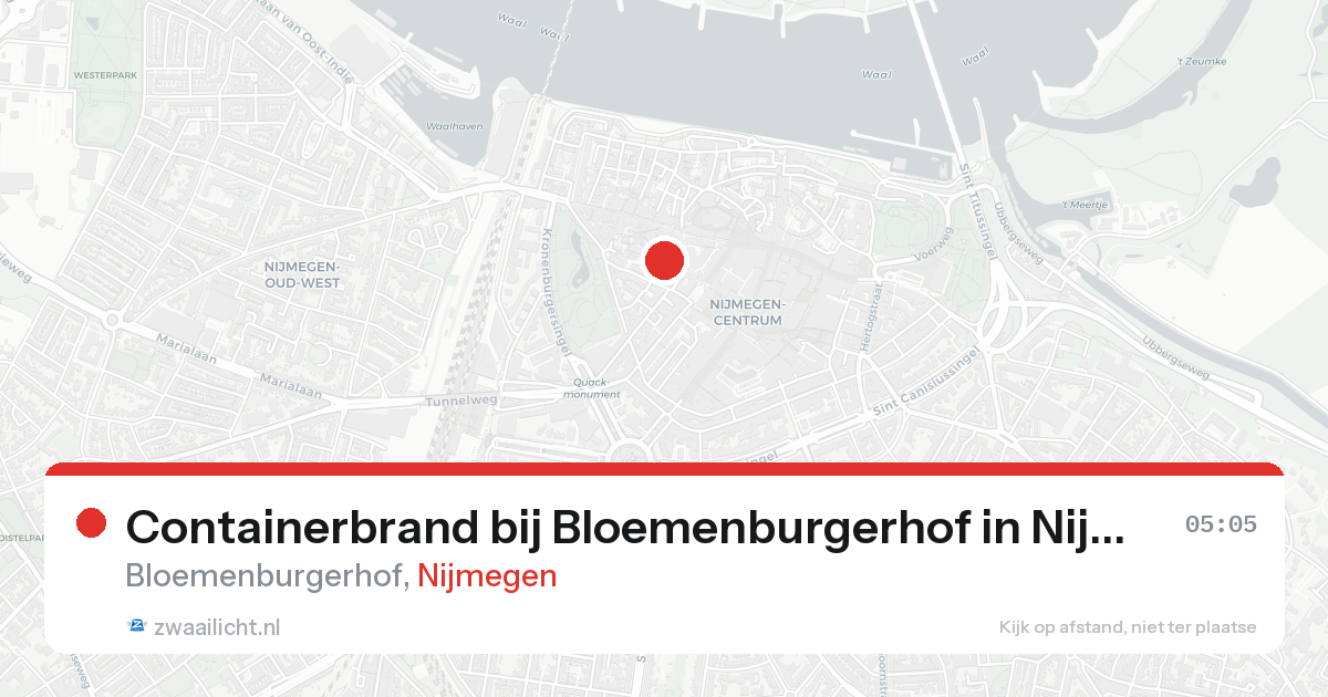 Containerbrand bij Bloemenburgerhof in Nijmegen — 22 aug 2026