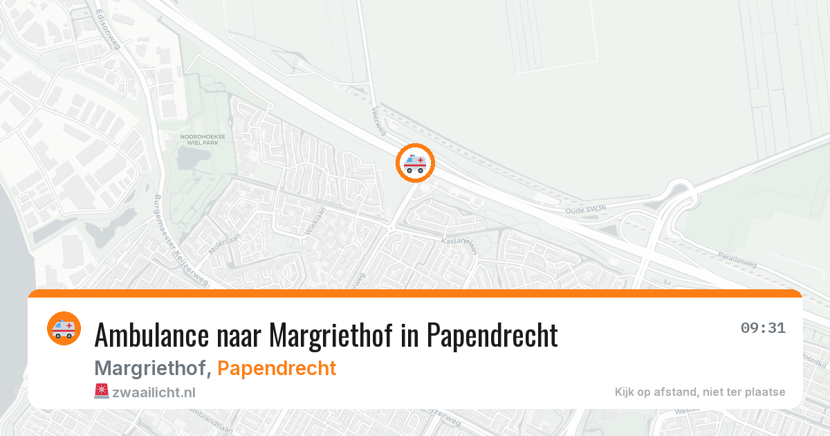 Ambulance naar Margriethof in Papendrecht — 19 jul 2026