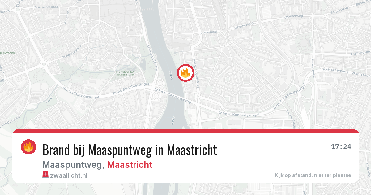 Brand bij Maaspuntweg in Maastricht — 8 jul 2026