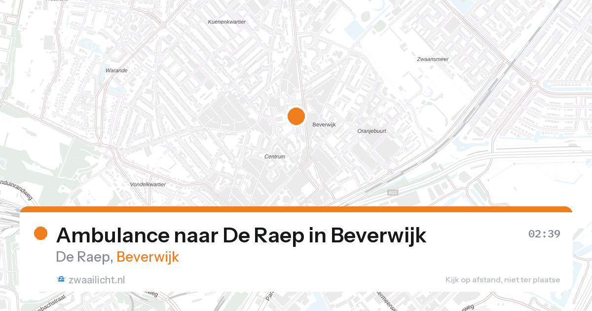 Ambulance naar De Raep in Beverwijk — 13 jun 2026