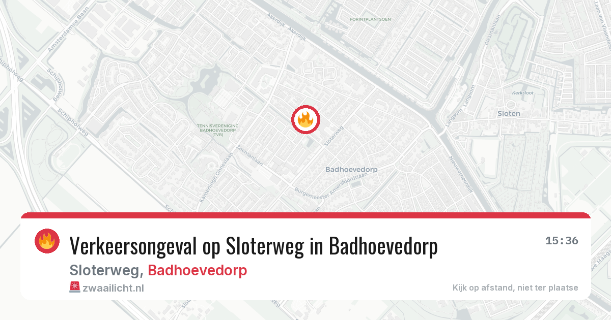 Verkeersongeval op Sloterweg in Badhoevedorp — 8 jun 2026