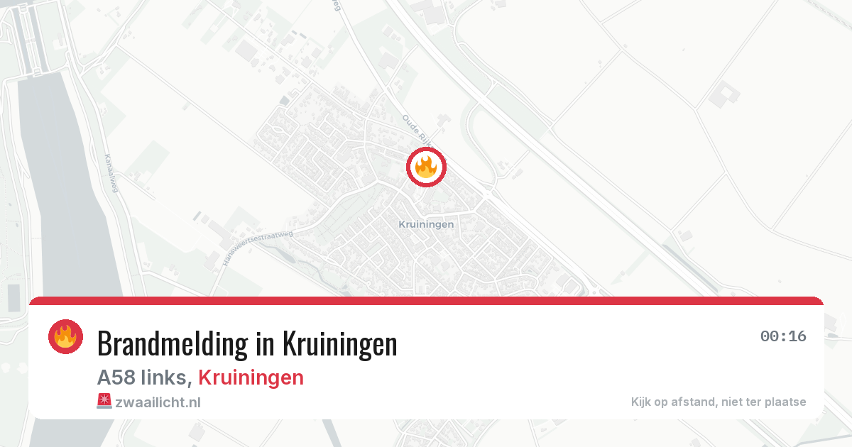 Brandmelding in Kruiningen — 7 aug 2026