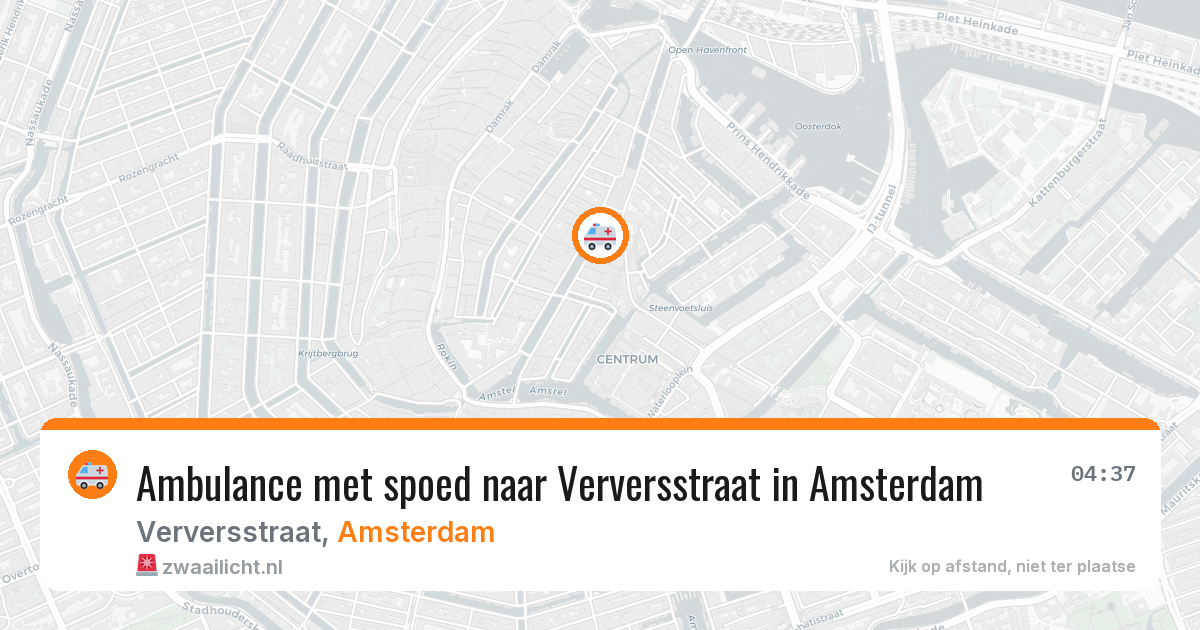 Ambulance met spoed naar Verversstraat in Amsterdam — 22 jun 2026