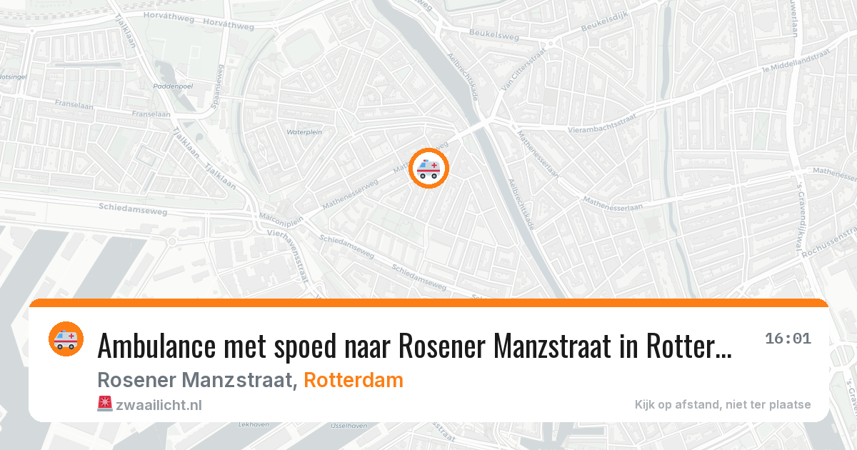 Ambulance met spoed naar Rosener Manzstraat in Rotterdam — 23 apr 2026