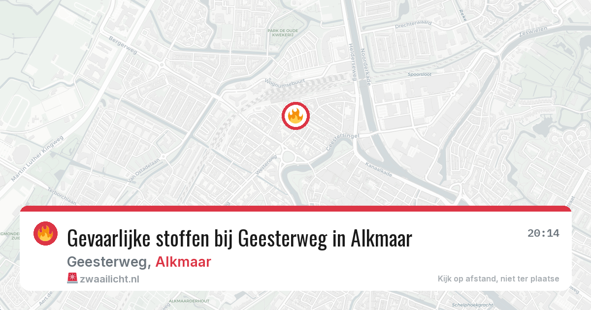 Gevaarlijke stoffen bij Geesterweg in Alkmaar — 17 jan 2026