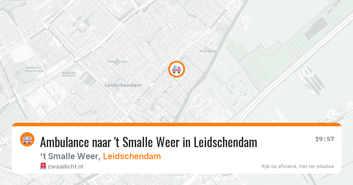 Ambulance naar 't Smalle Weer in Leidschendam — 14 jun 2026