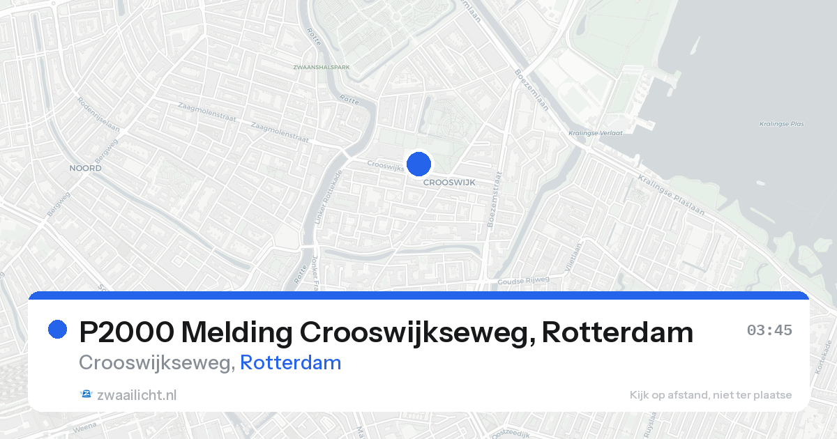 P2000 Melding Crooswijkseweg, Rotterdam — 18 aug 2026
