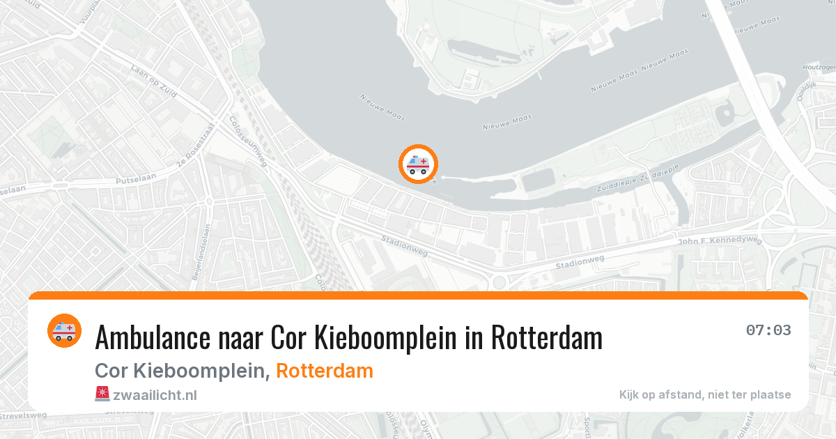 Ambulance naar Cor Kieboomplein in Rotterdam — 14 aug 2026