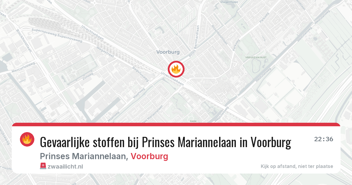 Gevaarlijke stoffen bij Prinses Mariannelaan in Voorburg — 17 jul 2026