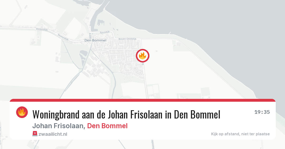 Woningbrand aan de Johan Frisolaan in Den Bommel — 22 mei 2026