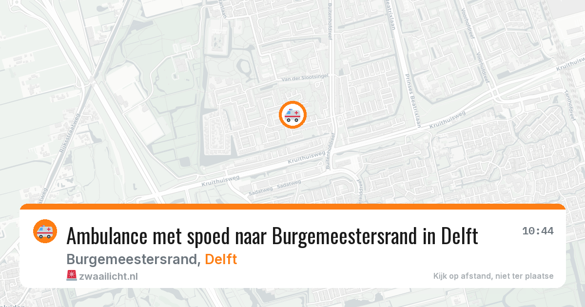 Ambulance met spoed naar Burgemeestersrand in Delft — 28 jan 2026
