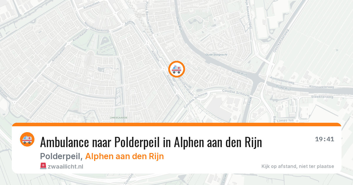 Ambulance naar Polderpeil in Alphen aan den Rijn — 14 mei 2026