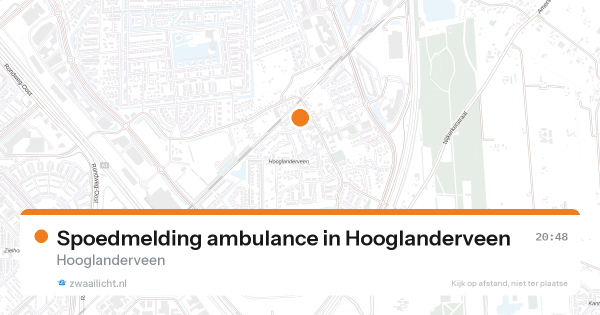 Spoedmelding ambulance in Hooglanderveen — 27 aug 2026