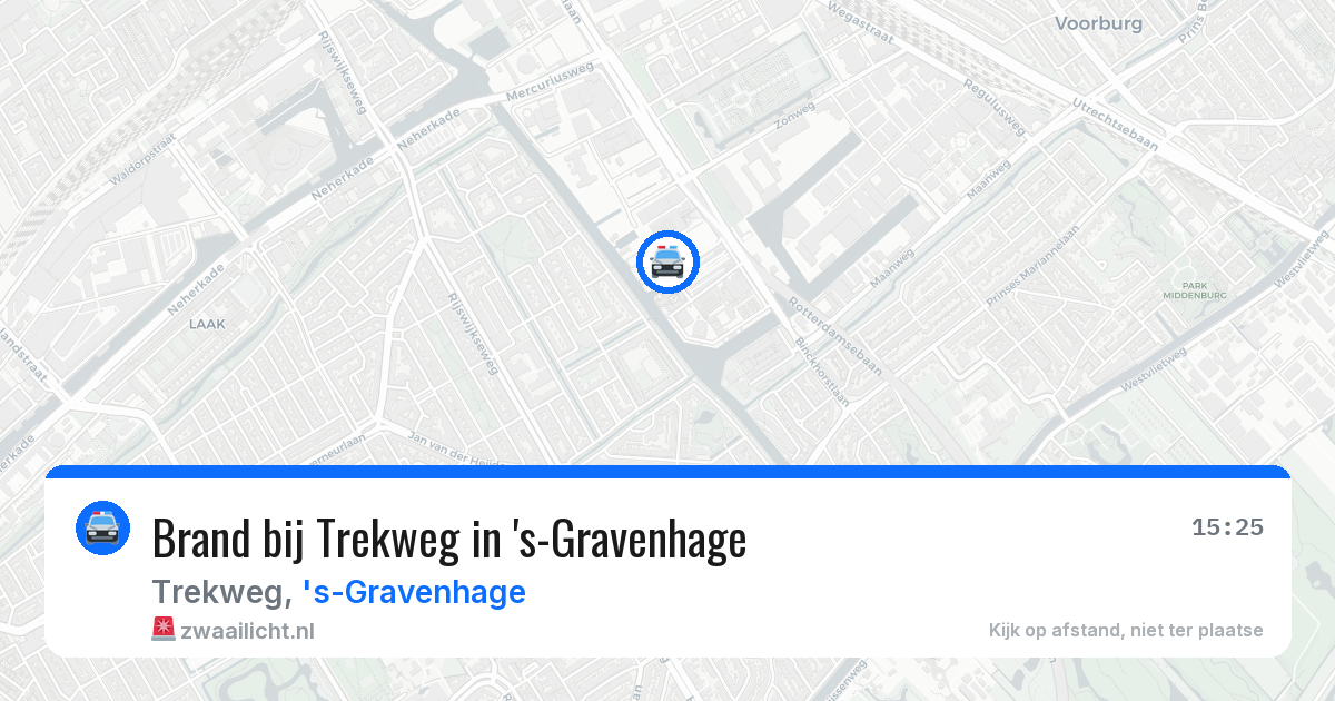 Brand bij Trekweg in 's-Gravenhage — 19 mei 2026