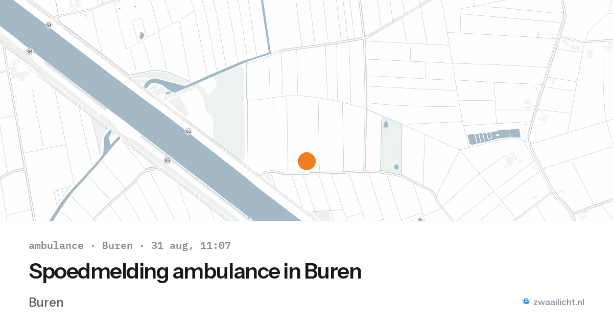 Spoedmelding ambulance in Buren — 31 aug 2026