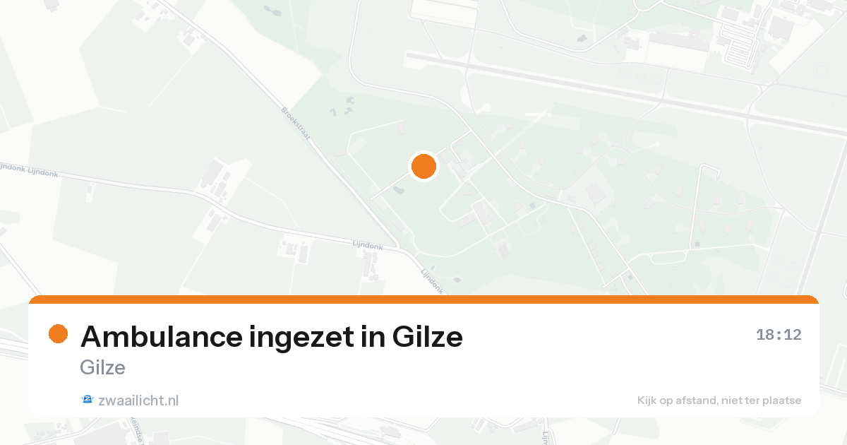 Ambulance ingezet in Gilze — 8 jun 2026
