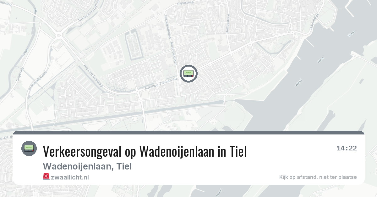 Verkeersongeval op Wadenoijenlaan in Tiel — 4 jun 2026