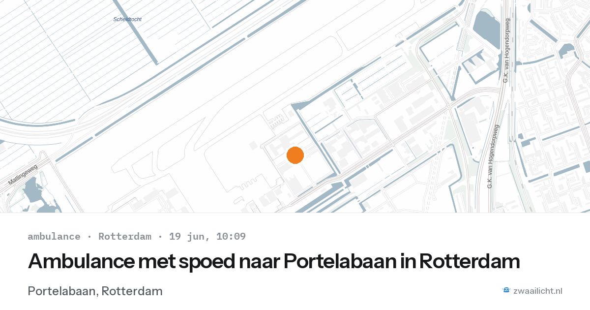 Ambulance met spoed naar Portelabaan in Rotterdam — 19 jun 2026
