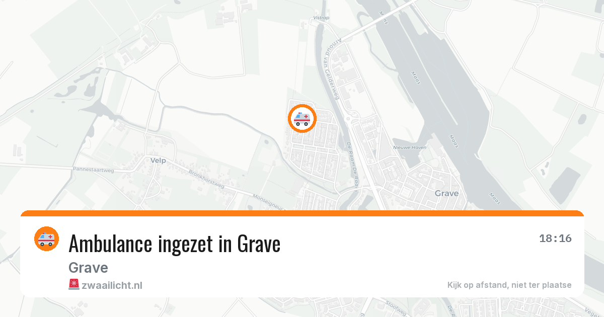 Ambulance ingezet in Grave — 11 aug 2026