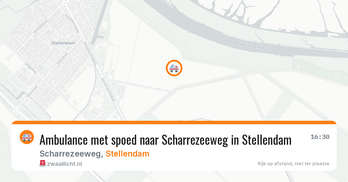 Ambulance met spoed naar Scharrezeeweg in Stellendam — 8 aug 2026