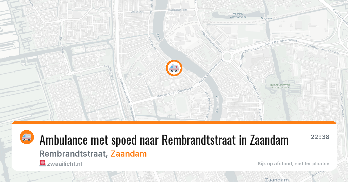 Ambulance met spoed naar Rembrandtstraat in Zaandam — 9 apr 2026