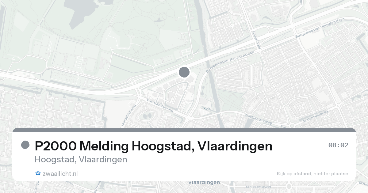 P2000 Melding Hoogstad, Vlaardingen — 16 aug 2026