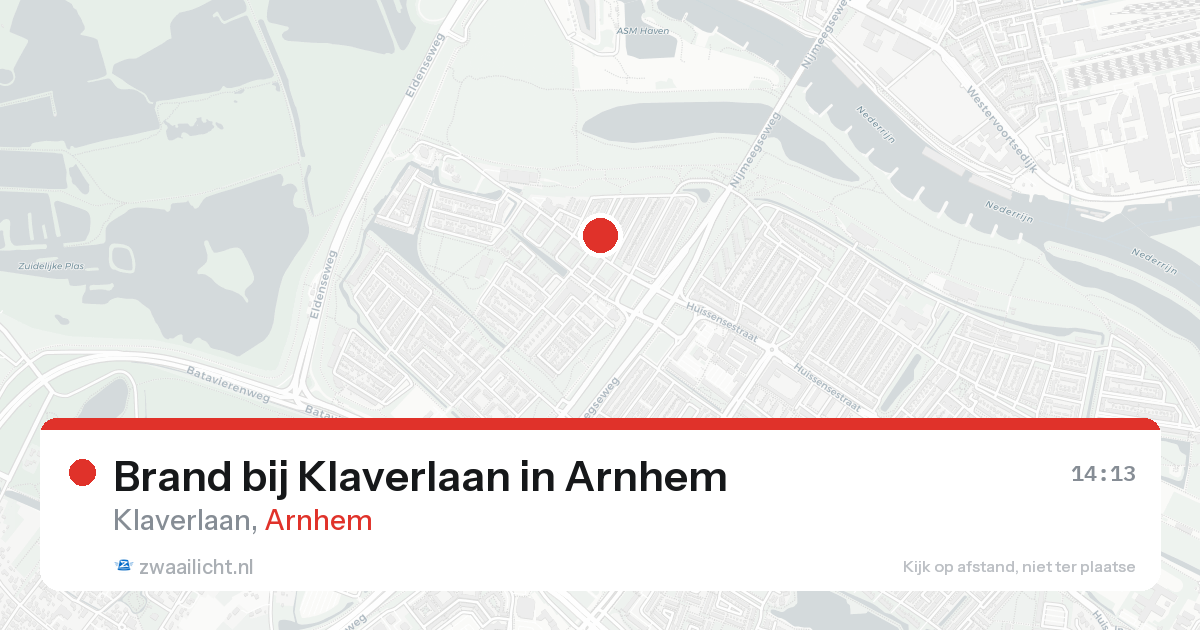 Brand bij Klaverlaan in Arnhem — 23 aug 2026