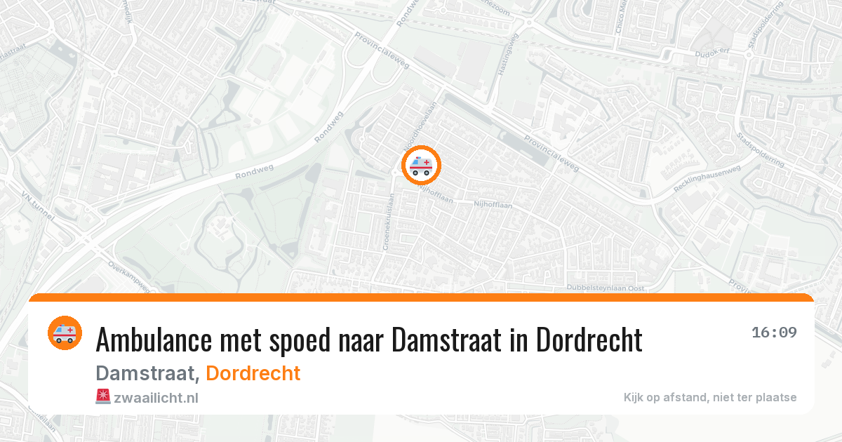 Ambulance met spoed naar Damstraat in Dordrecht — 5 apr 2026