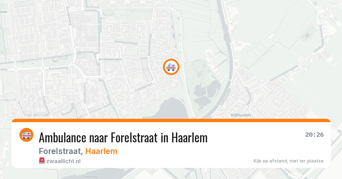 Ambulance naar Forelstraat in Haarlem — 1 aug 2026
