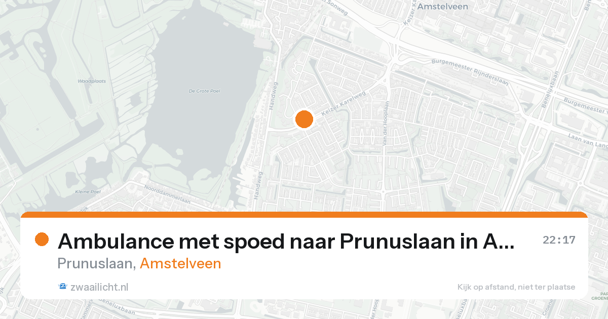 Ambulance met spoed naar Prunuslaan in Amstelveen — 30 mei 2026