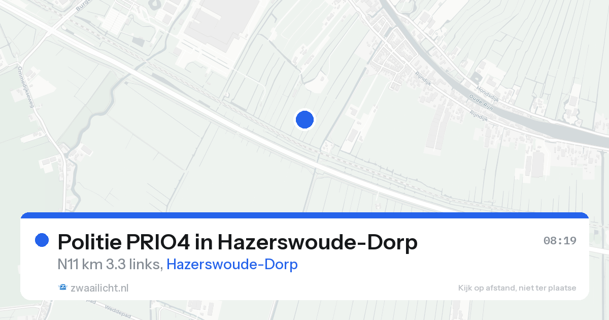 Politie PRIO4 in Hazerswoude-Dorp — 21 aug 2026 | 🚨 Zwaailicht.nl