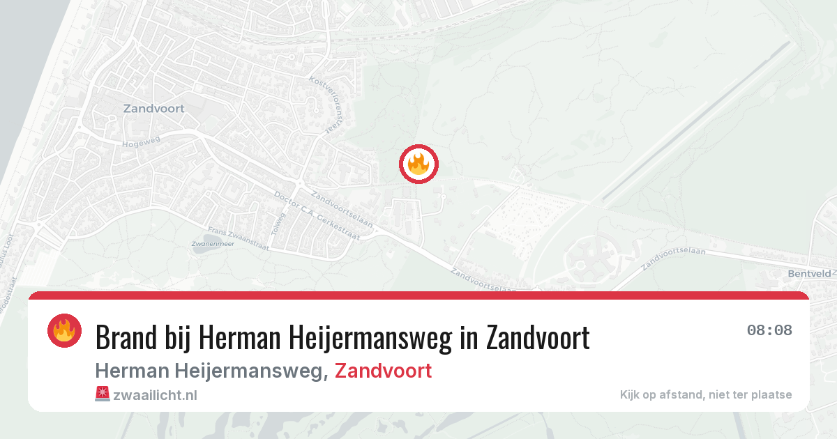 Brand bij Herman Heijermansweg in Zandvoort — 1 aug 2026