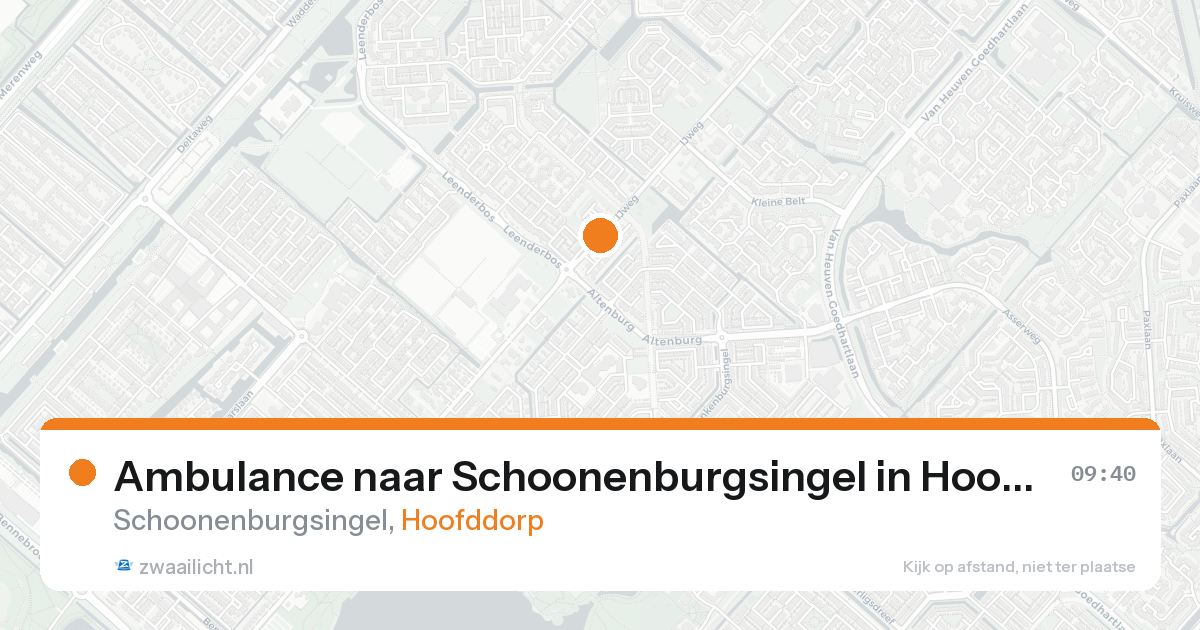 Ambulance naar Schoonenburgsingel in Hoofddorp — 31 jan 2026