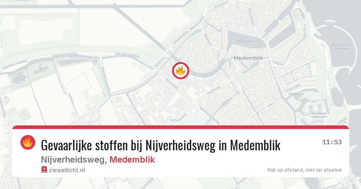 Gevaarlijke stoffen bij Nijverheidsweg in Medemblik — 3 jun 2026