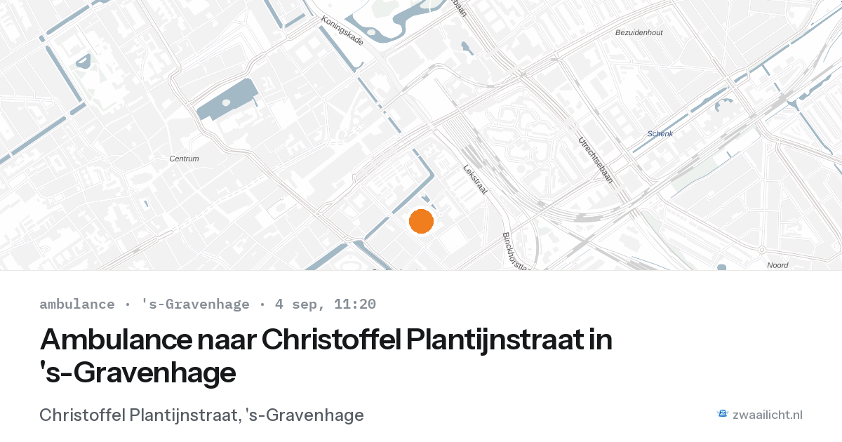 Ambulance naar Christoffel Plantijnstraat in 's-Gravenhage — 4 sep 2026