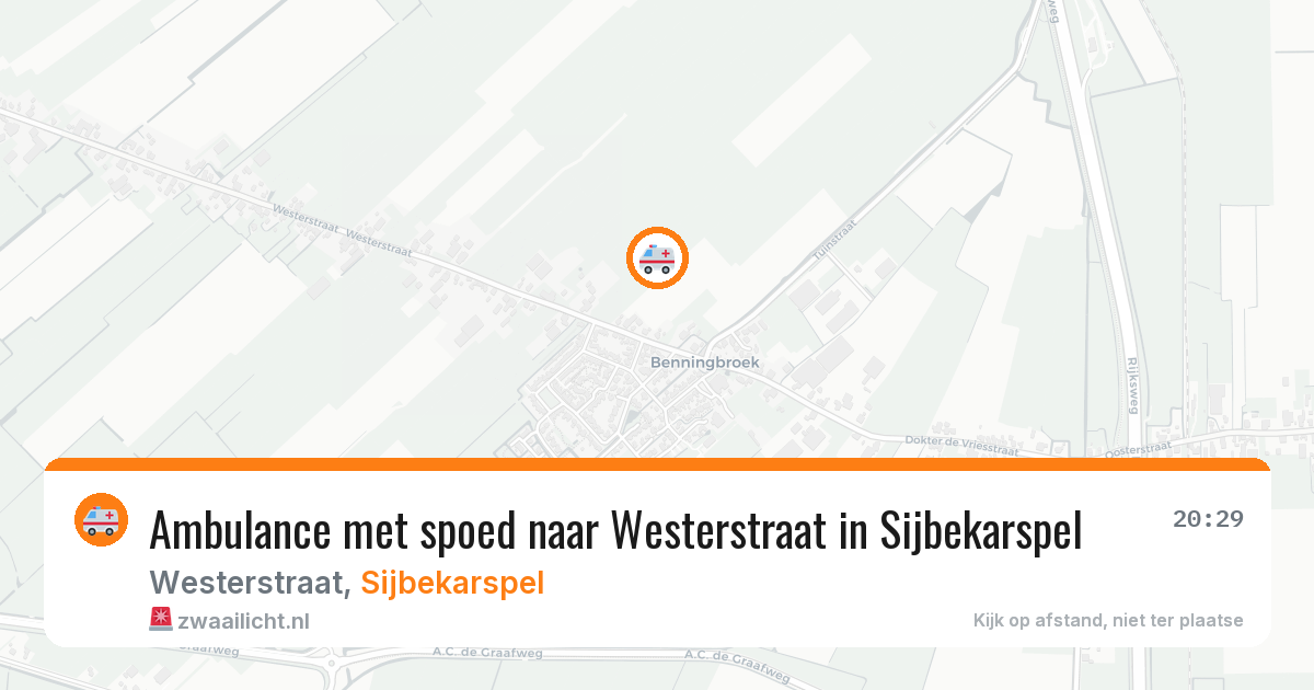 Ambulance met spoed naar Westerstraat in Sijbekarspel — 23 jun 2026