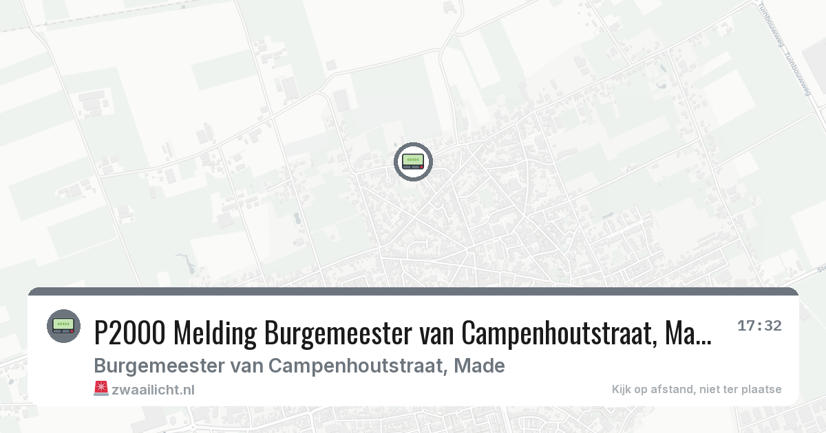 P2000 Melding Burgemeester van Campenhoutstraat, Made — 28 mei 2026