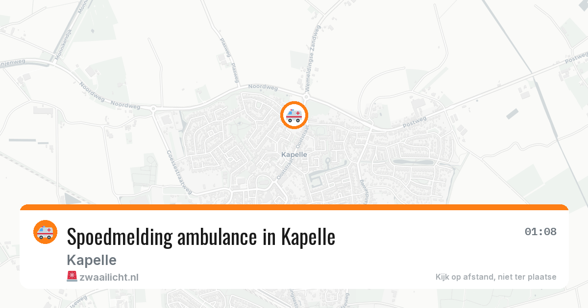 Spoedmelding ambulance in Kapelle — 13 jun 2026