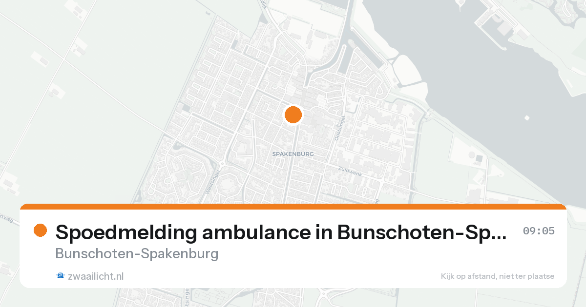 Spoedmelding ambulance in Bunschoten-Spakenburg — 8 feb 2026