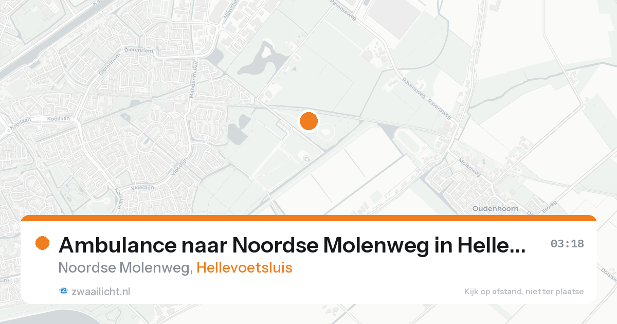 Ambulance naar Noordse Molenweg in Hellevoetsluis — 5 jul 2026