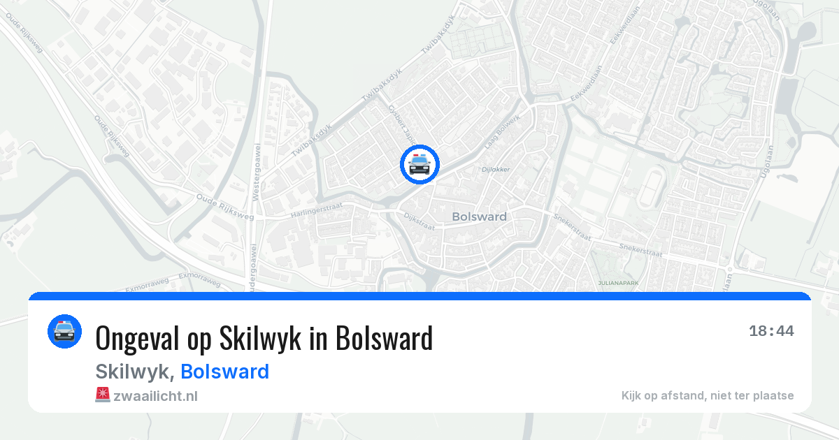 Ongeval op Skilwyk in Bolsward — 16 jan 2026