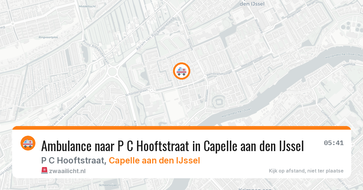 Ambulance naar P C Hooftstraat in Capelle aan den IJssel — 9 feb 2026